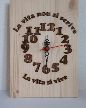Orologio legno abete