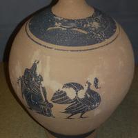 Salvadanaio Terracotta dipinto a mano Egizio