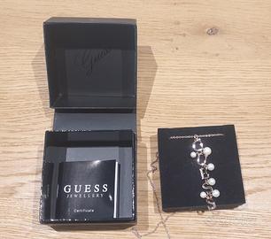 Collana GUESS originale con perle color oro rosa 
