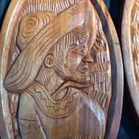 quadretti in legno intarsiato