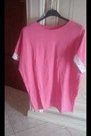 T - shirt rosa taglia unica