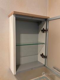 Vetrinetta con scaffale di vetro