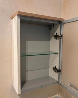 Vetrinetta con scaffale di vetro