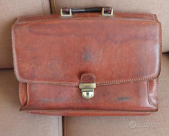 Borsa Cartella Vintage in Vera Pelle Navigare R