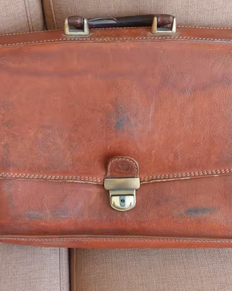 Borsa Cartella Vintage in Vera Pelle Navigare R
