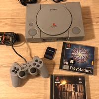 Sony PlayStation 1 PS1 console con 2 giochi