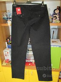 Pantaloni donna in cotone felpato nero tg XL