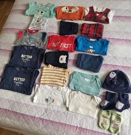 Lotto 20 vestiti bambino da 3 a 6 mesi