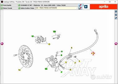 Tubo freno anteriore Aprilia Scarabeo 50 AP8213355