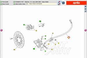 Tubo freno anteriore Aprilia Scarabeo 50 AP8213355