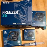 Kit ventole e dissipatore  marca Artic AMD e INTEL