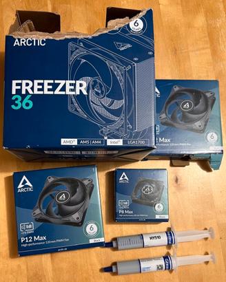 Kit ventole e dissipatore  marca Artic AMD e INTEL