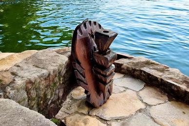 Rara applique da Parete in Legno Intagliato