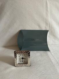 Orologio Sveglia da Tavolo con Cornuce Argento 925