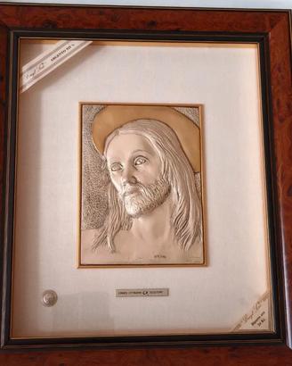 Emil Serè Cristo Bassorilievo Argento 925 Ermes Ot