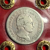 1 lira 1824, Torino, R2, qBB, Carlo Felice