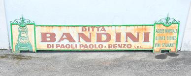 INSEGNA PUBBLICITÀ BEVANDE VINTAGE anni 40/50