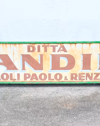 INSEGNA PUBBLICITÀ BEVANDE VINTAGE anni 40/50