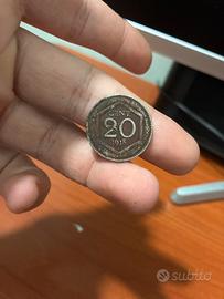 moneta da 20 centesimi del 1918
