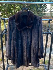 Pelliccia Panthera cappotto marrone scuro foderato