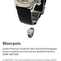 Blancpain Leman platino tourbillon 99 pezzi mondo