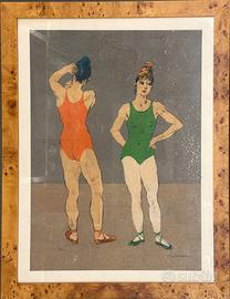 Francesco Messina pittore quadro litografia Forme
