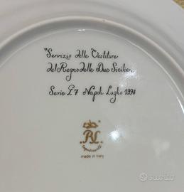 SERVIZIO DI PIATTI Di CERAMICA DI CAPODIMONTE
