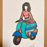 Marco Lodola - Ragazza in vespa