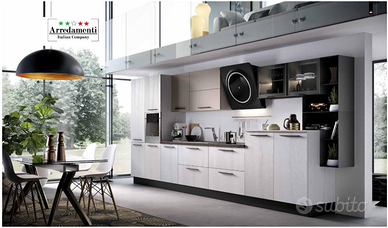 CUCINA LINEARE COMPRESO DI TAVOLO+SEDIE SU MISURA