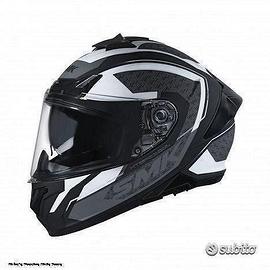 SMK Casco Integrale Typhoon RD1 Nero Bianco Grigio