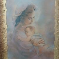 quadro romar preziosi d'arte maternita madonna