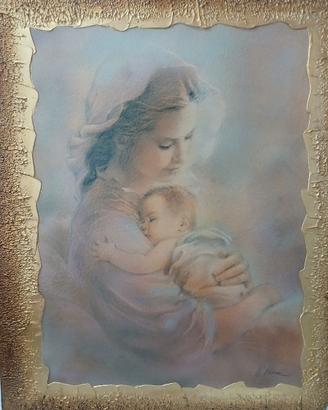 quadro romar preziosi d'arte maternita madonna