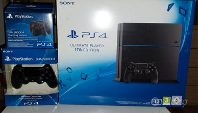 PS4 Fat 1TB + 2  DualShock 4 + Charging Station