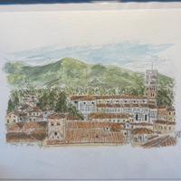 Quadro Lucca acquerello dipinto