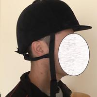 Cap caschetto equitazione velluto nero