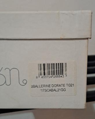 Ballerine dorate bambina Nanan