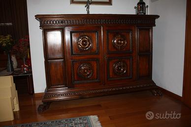 Credenza antica legno massello stile barocco