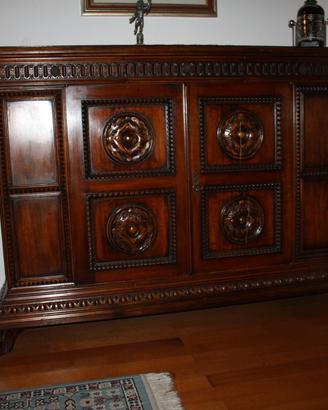 Credenza antica legno massello stile barocco