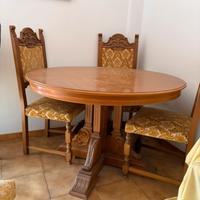 tavolo da salotto allungabile con sedie