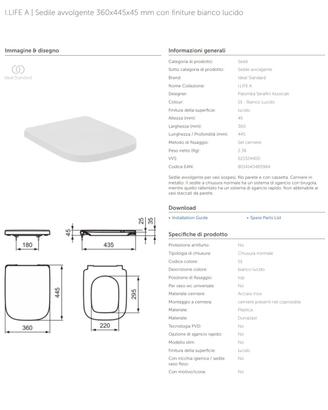 tavoletta wc ideal standard T453001 