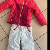 Completo sci bimba 6 anni pantaloni giacca