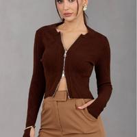 Cardigan Marrone
