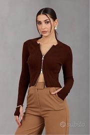 Cardigan Marrone
