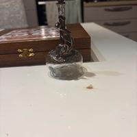 Porta profumo vintage in vetro soffiato