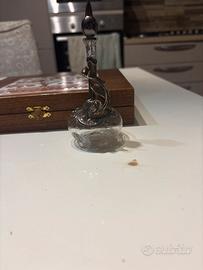 Porta profumo vintage in vetro soffiato