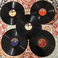 Lotto di 5 dischi 78 giri per grammofono