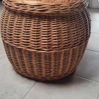 cestino vimini con coperchio