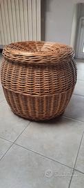cestino vimini con coperchio
