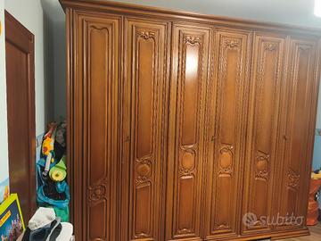 Armadio 6 ante stile classico con intarsi 
