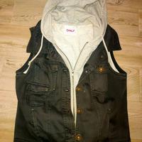 Giubbino in jeans smanicato doppio strato